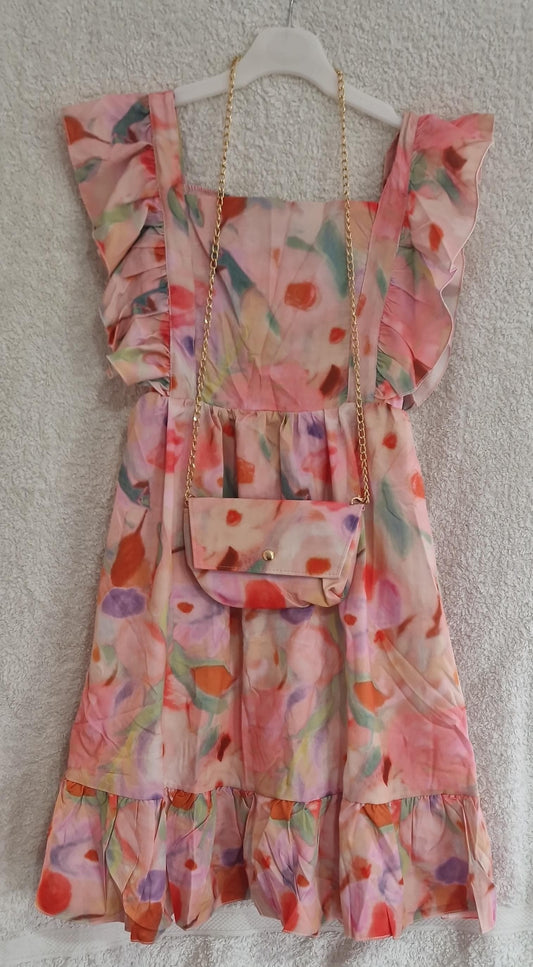 Flower dress and bag