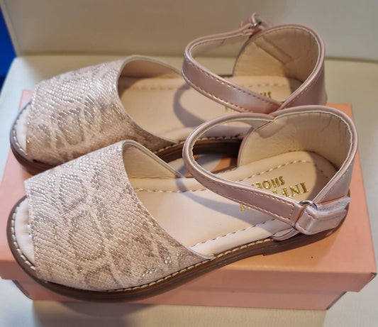 Kids pink leopard sandal