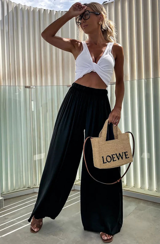 ESHA wide leg trousers - BLACK