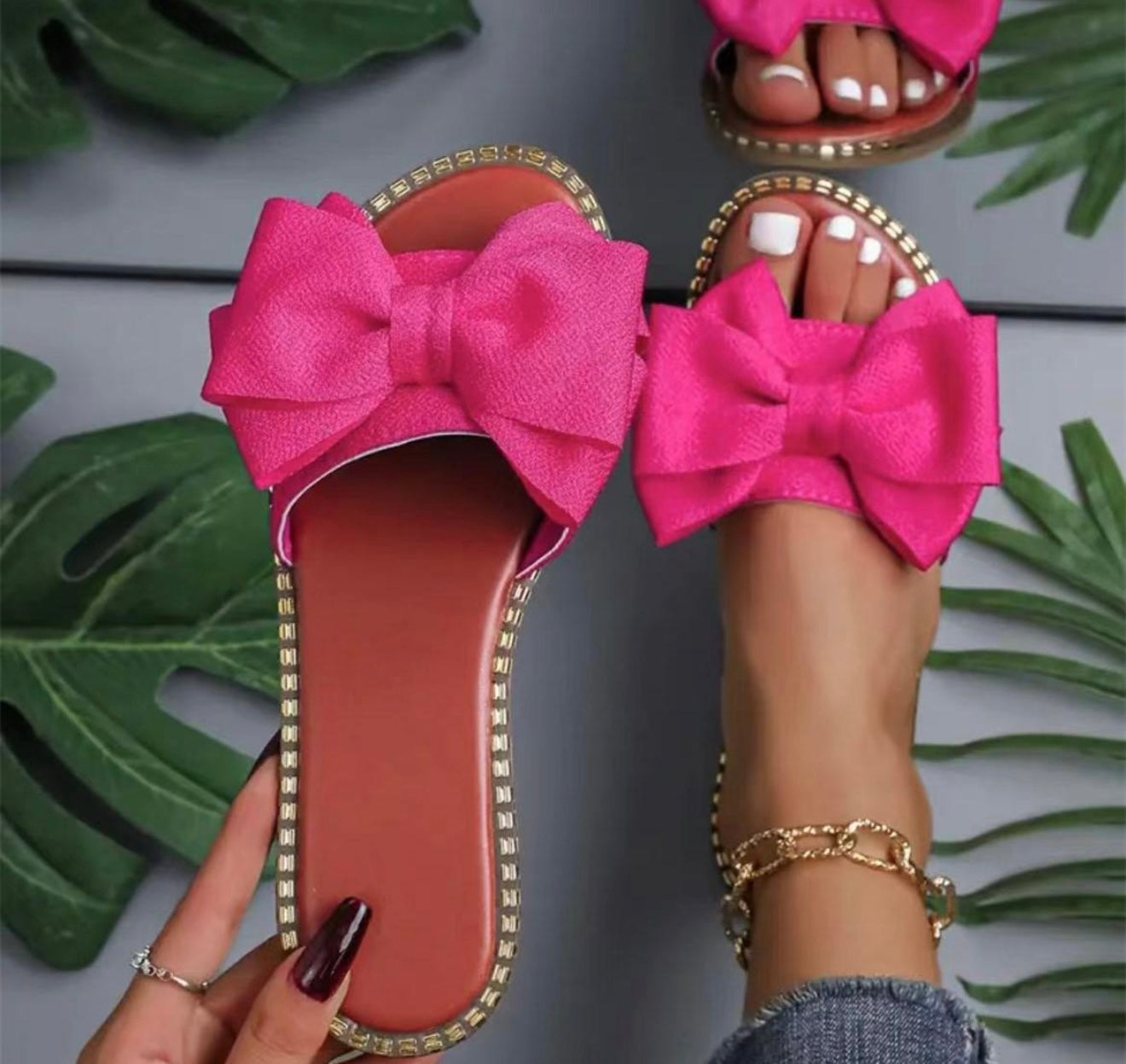 Alara bow sandal- Pink