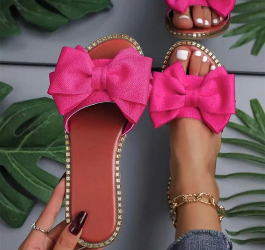 Alara bow sandal- Pink