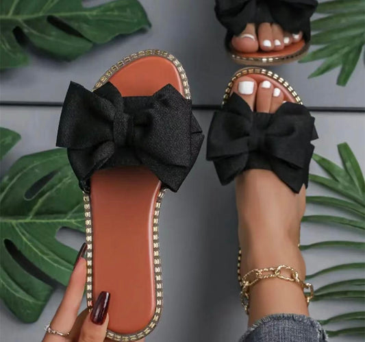 Alara bow sandal- Black