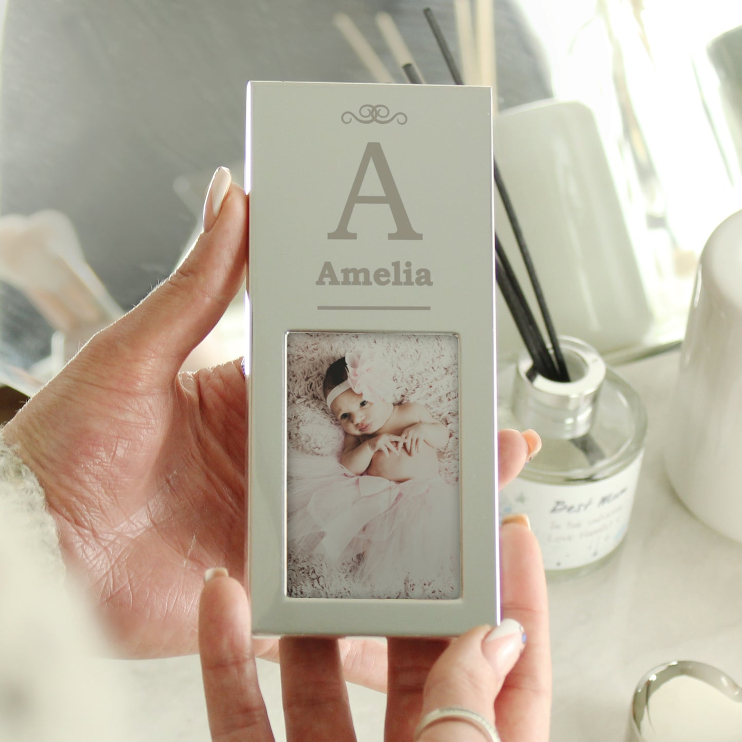 Personalised Small Initial 2x3 Silver Photo Frame