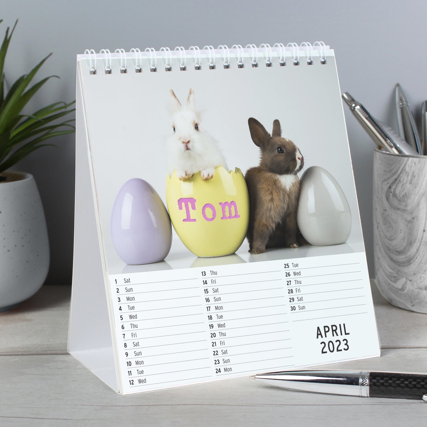 Personalised Cute Animals Desk Calendar