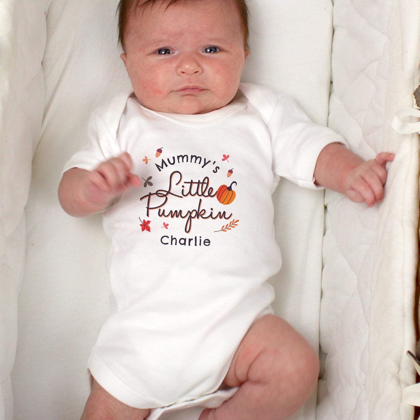 Personalised Little Pumpkin Baby Vest 0-3 months