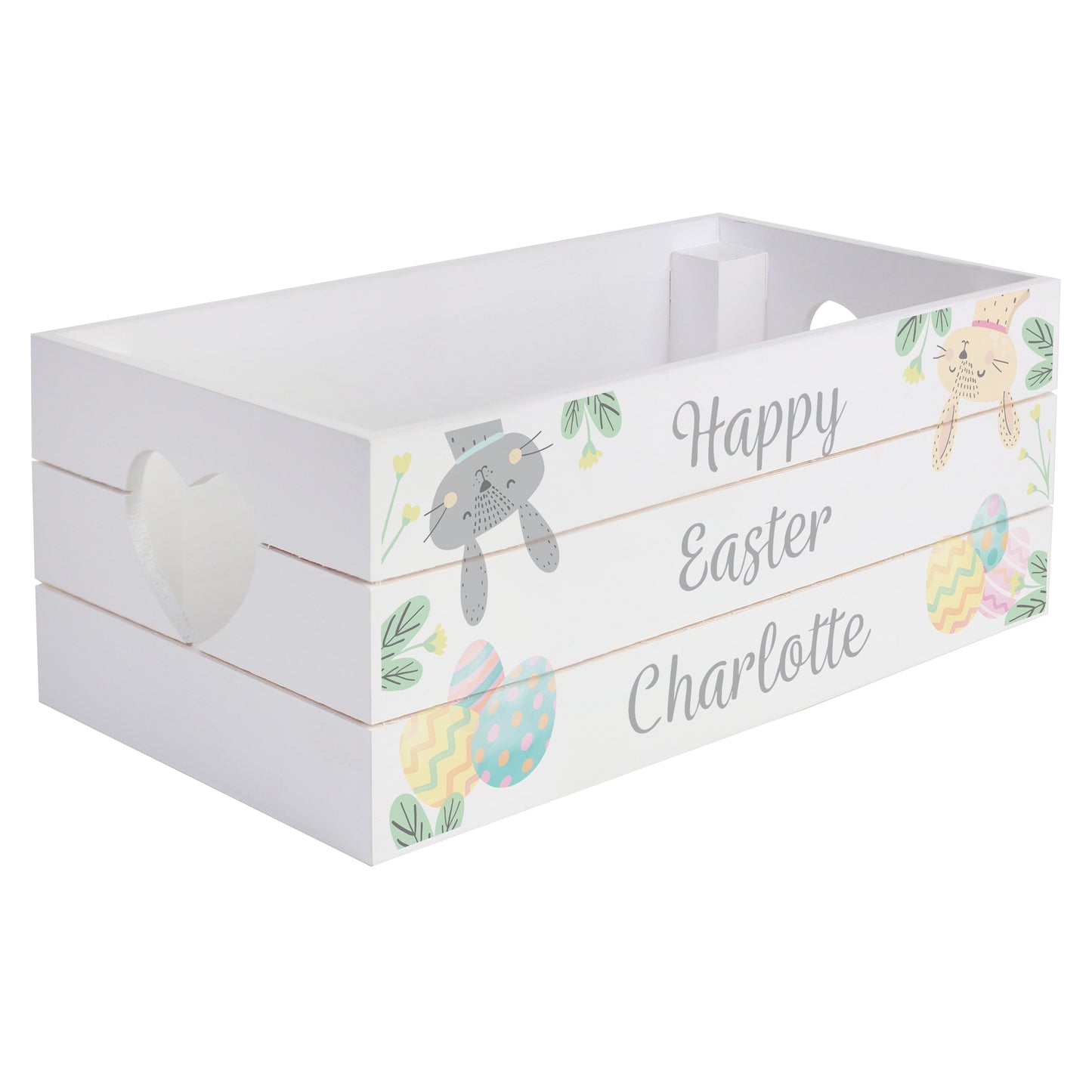 Personalised Easter Egg Hunt Small Wooden Crate