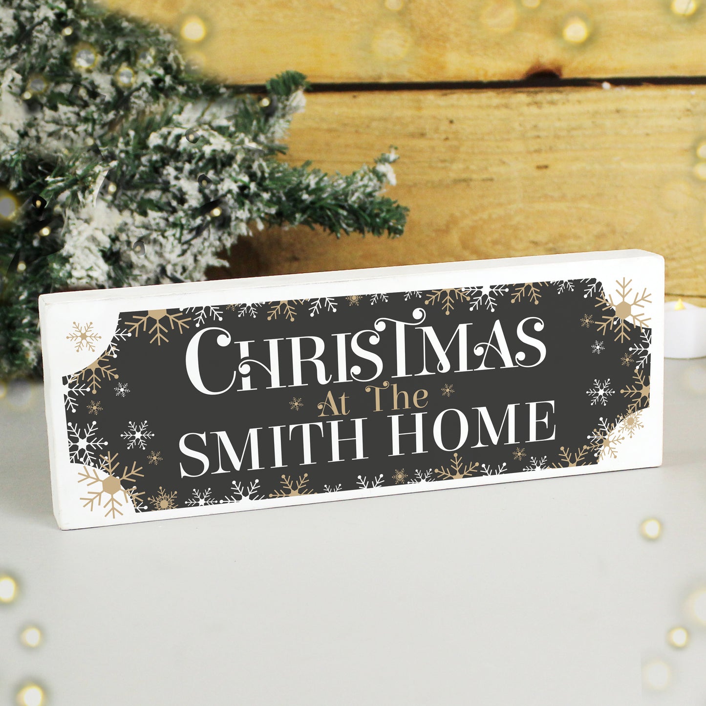 Personalised Family Christmas Wooden Mantel Ornament